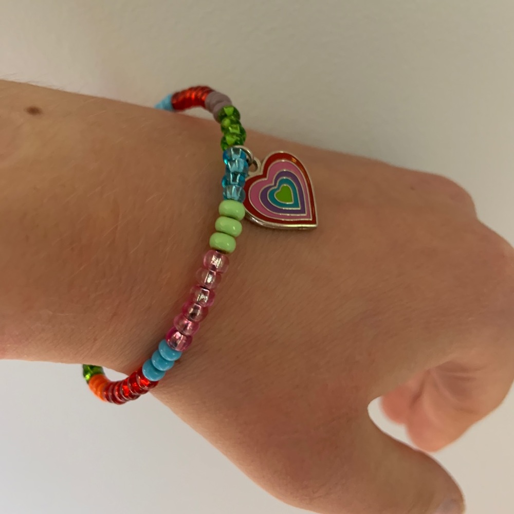 🧚heart charm bracelet